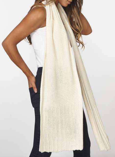 Oat knitted scarf